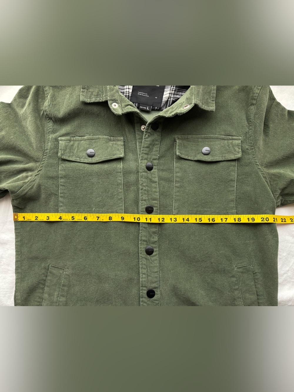 Ezekiel Olive Green Military-Style Canvas Field Jacket - Picture 11 of 12